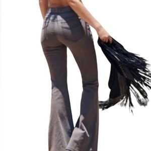 Free People Grey/Faded Black Bell Bottoms. Size 26